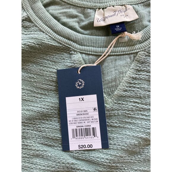 NWT Universal Thread Goods Co Tank Top Green Cotton Plus Varies - Picture 3 of 6